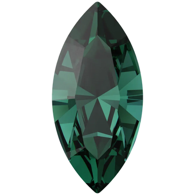 Swarovski Fancy Stones Xilion Navette (4228) Emerald - Bluestreak Crystals