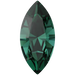 Swarovski Fancy Stones Xilion Navette (4228) Emerald - Bluestreak Crystals
