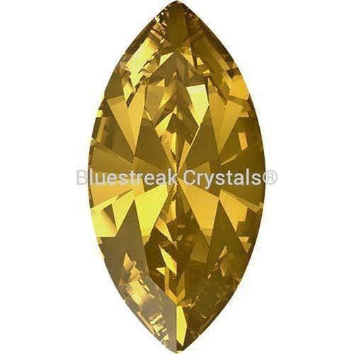 Swarovski Fancy Stones Xilion Navette (4228) Golden Topaz-Swarovski Fancy Stones-4x2mm - Pack of 720 (Wholesale)-Bluestreak Crystals