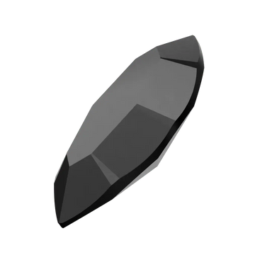 Swarovski Fancy Stones Xilion Navette (4228) Jet UNFOILED - Bluestreak Crystals