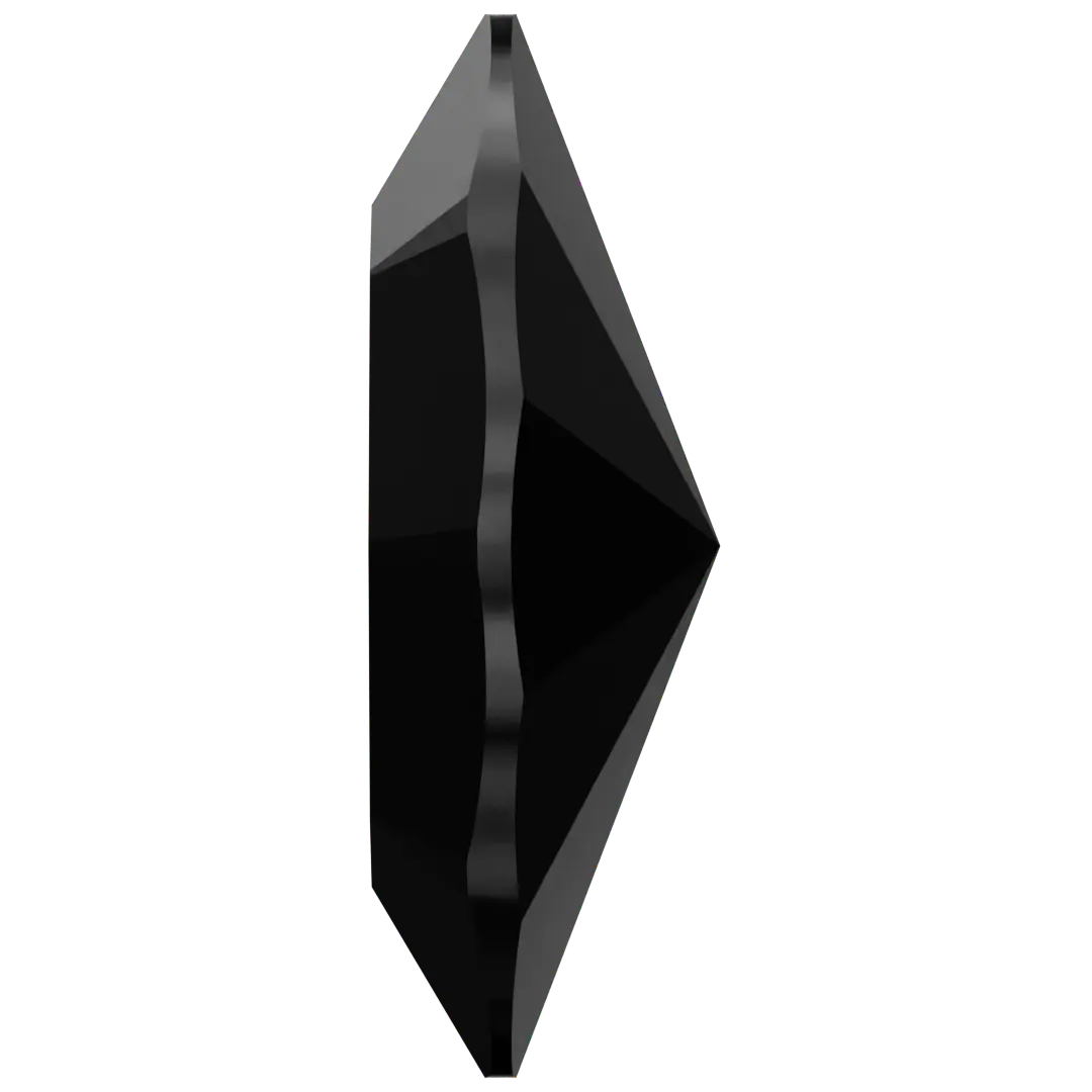 Swarovski Fancy Stones Xilion Navette (4228) Jet UNFOILED - Bluestreak Crystals