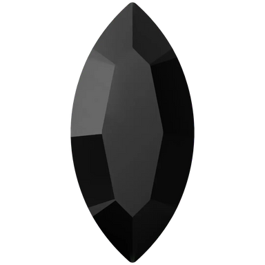 Swarovski Fancy Stones Xilion Navette (4228) Jet UNFOILED - Bluestreak Crystals