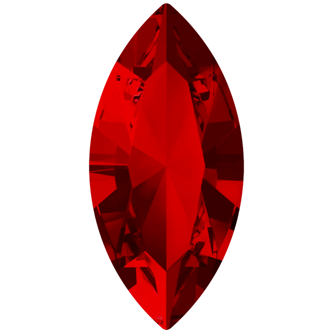 Swarovski Fancy Stones Xilion Navette (4228) Light Siam - Bluestreak Crystals