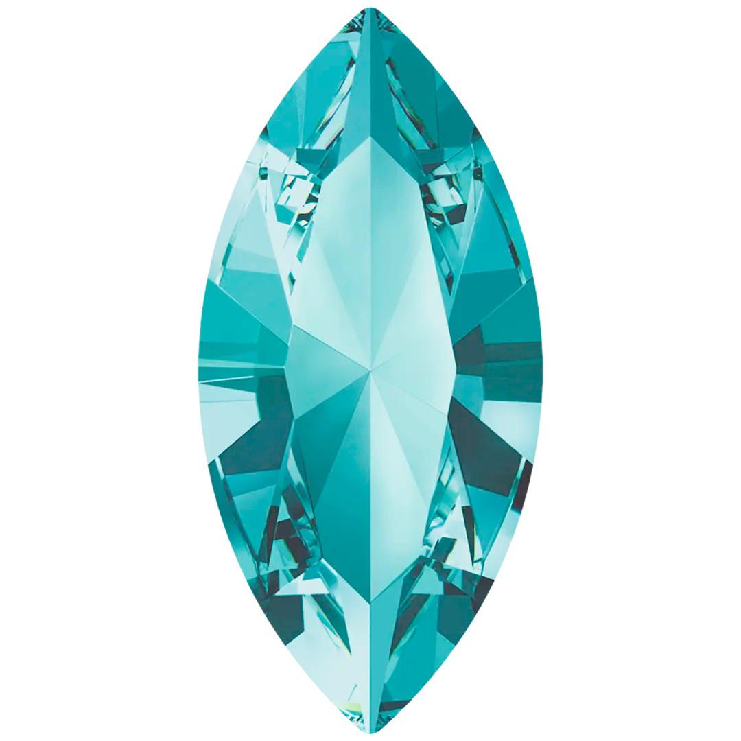 Swarovski Fancy Stones Xilion Navette (4228) Light Turquoise - Bluestreak Crystals