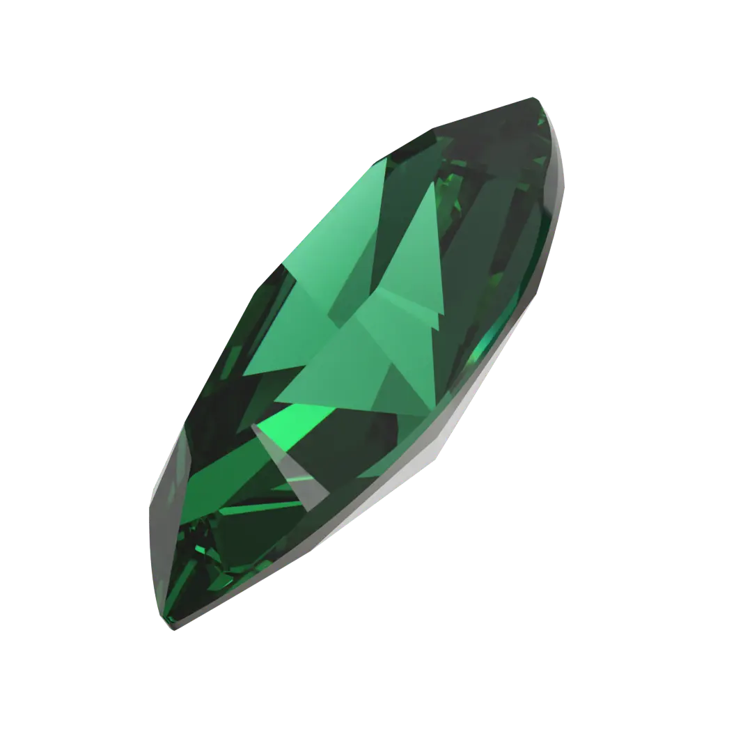 Swarovski Fancy Stones Xilion Navette (4228) Majestic Green - Bluestreak Crystals
