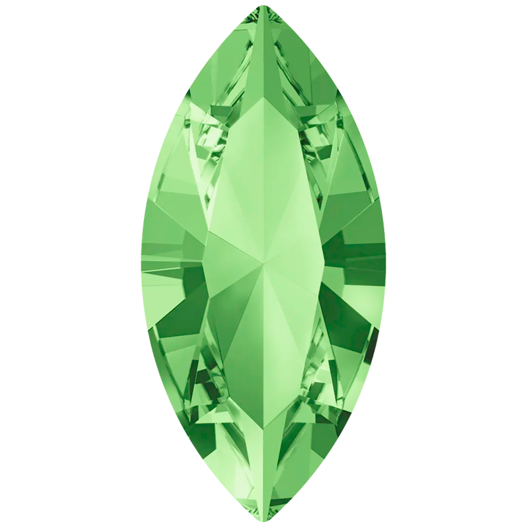 Swarovski Fancy Stones Xilion Navette (4228) Peridot - Bluestreak Crystals