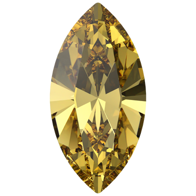 Swarovski Fancy Stones Xilion Navette (4228) Recreated Dark Jonquil - Bluestreak Crystals