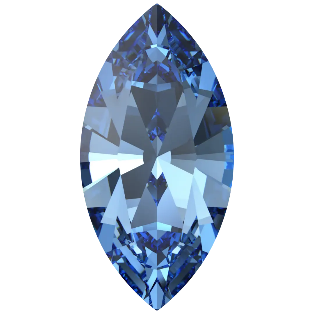 Swarovski Fancy Stones Xilion Navette (4228) Recreated Ice Blue - Bluestreak Crystals