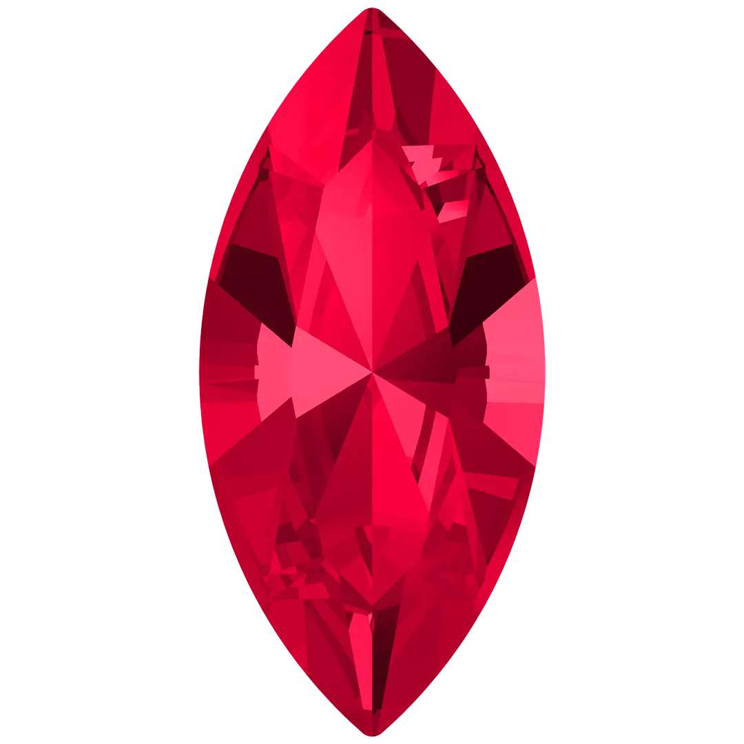 Swarovski Fancy Stones Xilion Navette (4228) Scarlet - Bluestreak Crystals