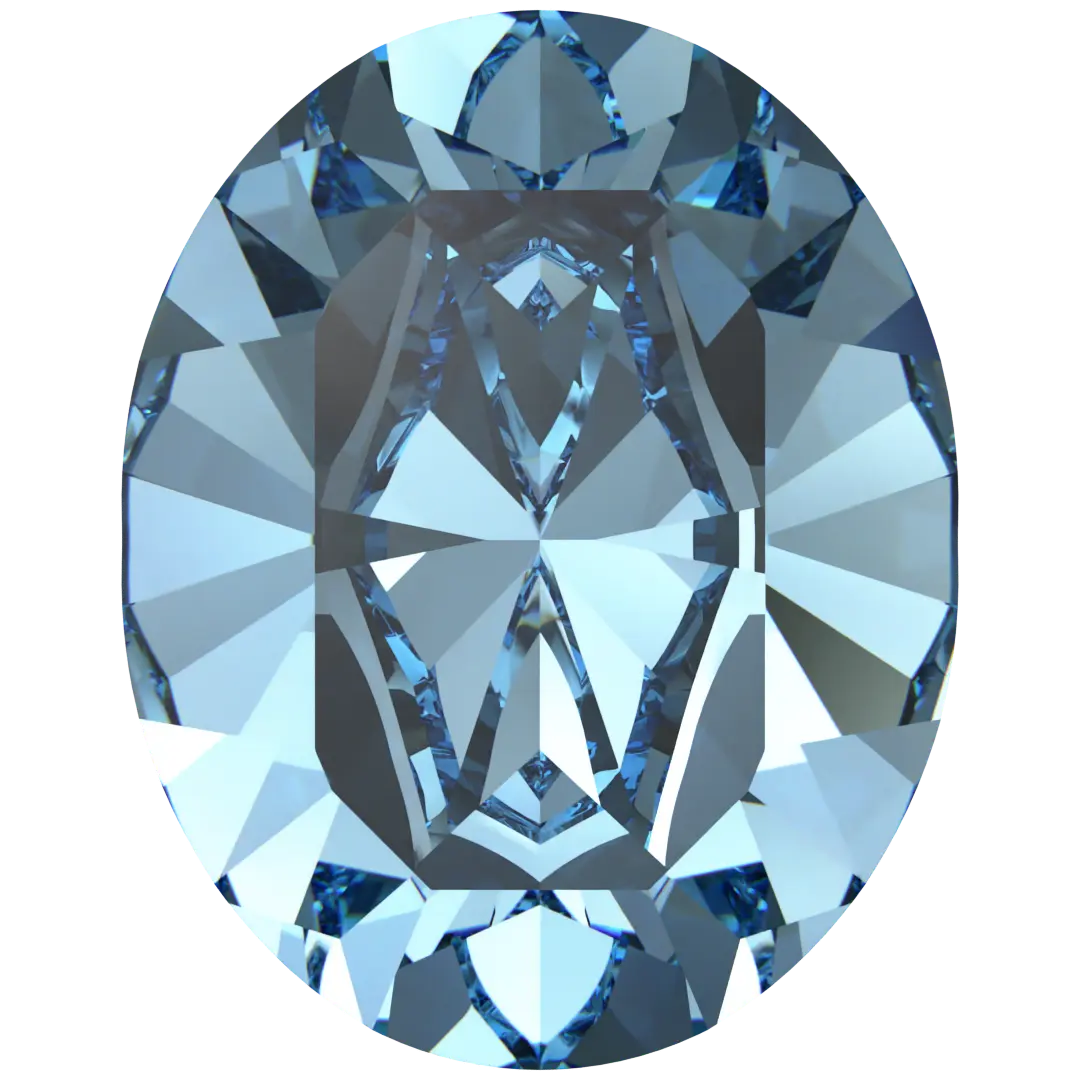 Swarovski Fancy Stones Xilion Oval (4128) Aquamarine - Bluestreak Crystals