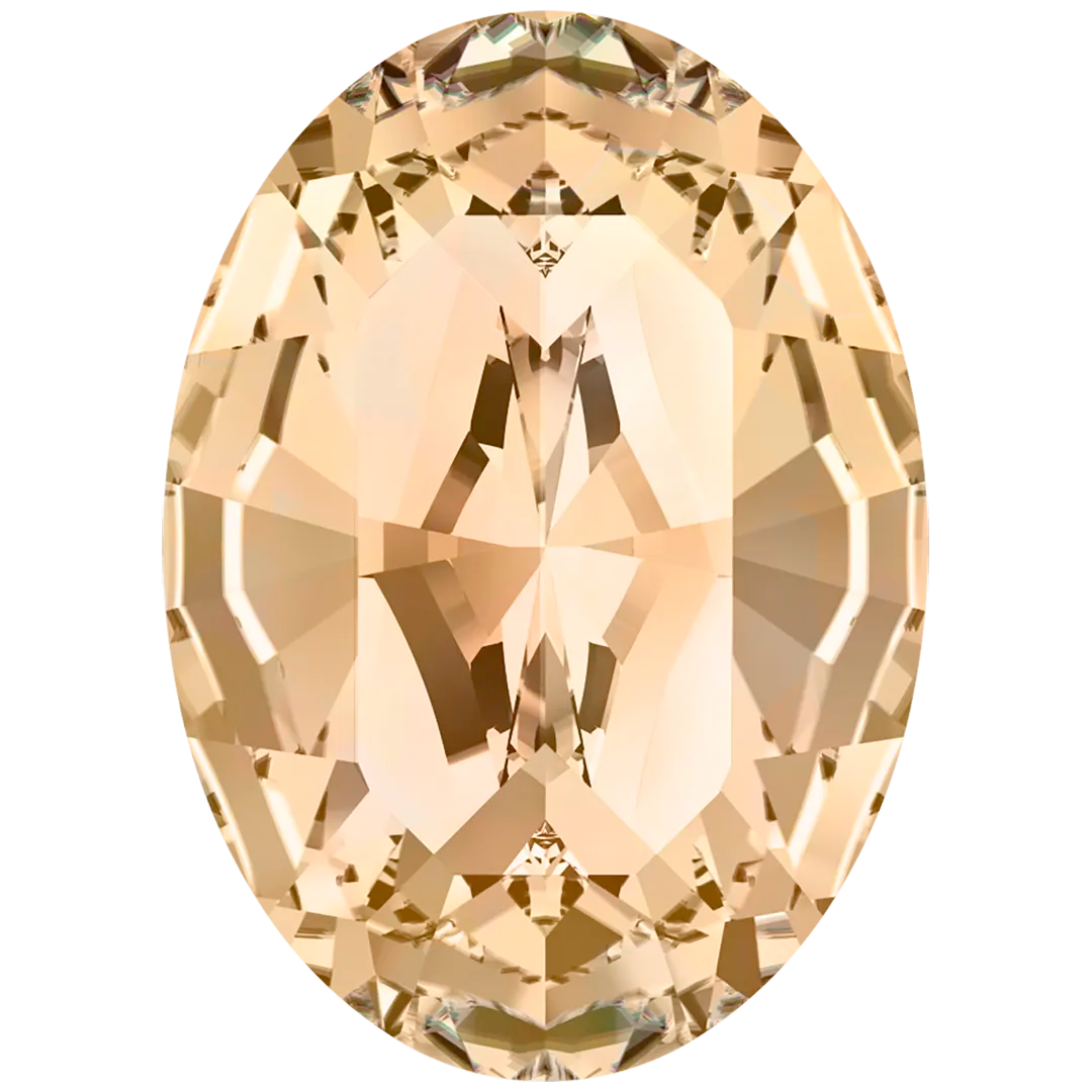 Swarovski Fancy Stones Xilion Oval (4128) Crystal Golden Shadow - Bluestreak Crystals
