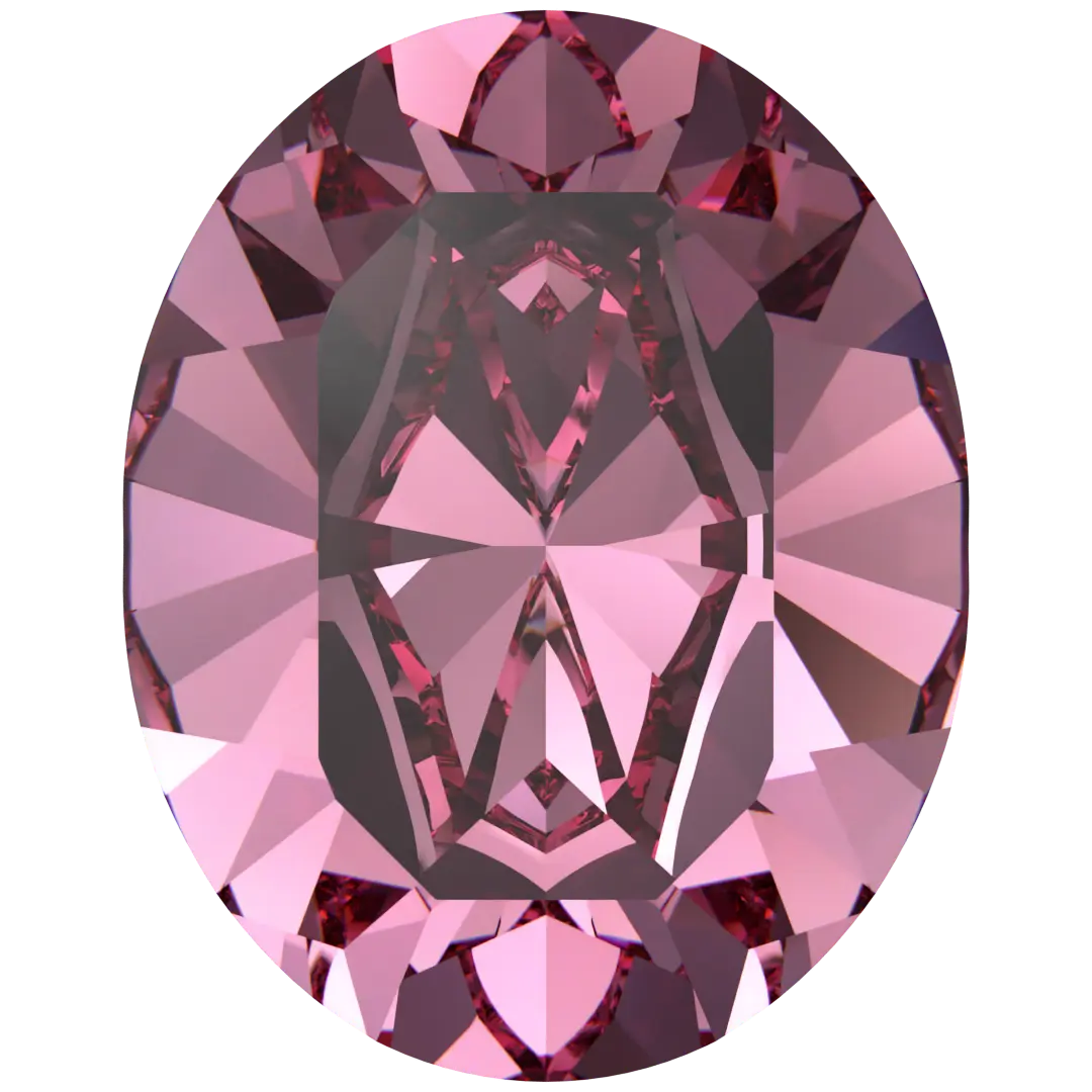 Swarovski Fancy Stones Xilion Oval (4128) Rose - Bluestreak Crystals