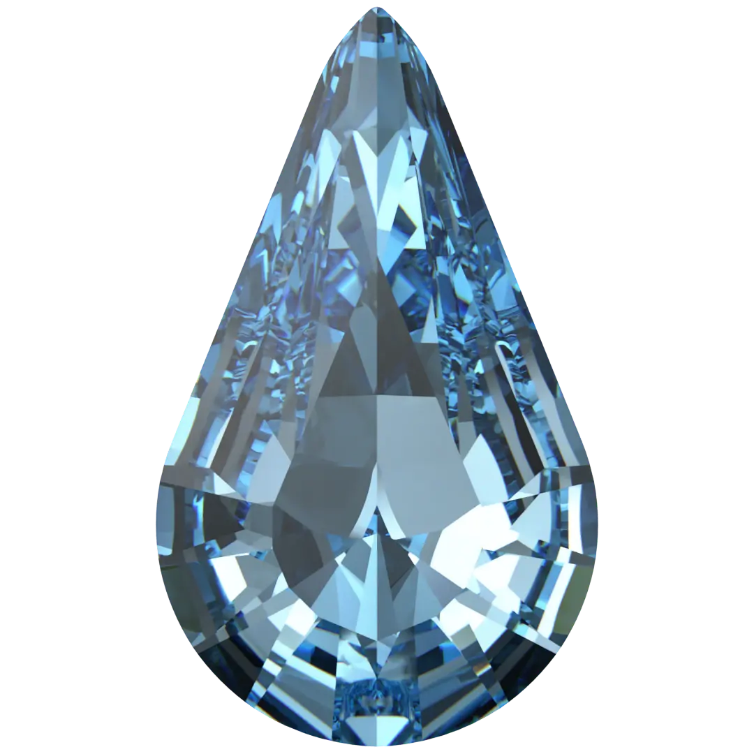 Swarovski Fancy Stones Xilion Pear (4328) Aquamarine - Bluestreak Crystals