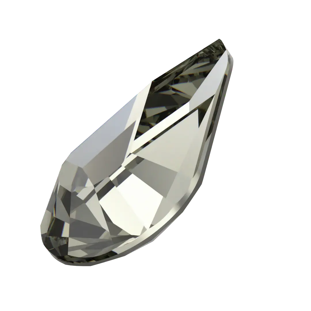 Swarovski Fancy Stones Xilion Pear (4328) Black Diamond - Bluestreak Crystals