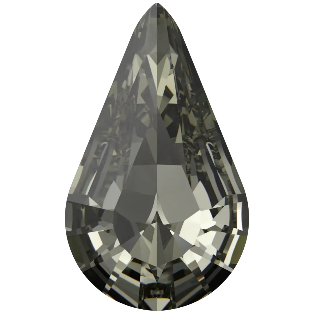 Swarovski Fancy Stones Xilion Pear (4328) Black Diamond - Bluestreak Crystals