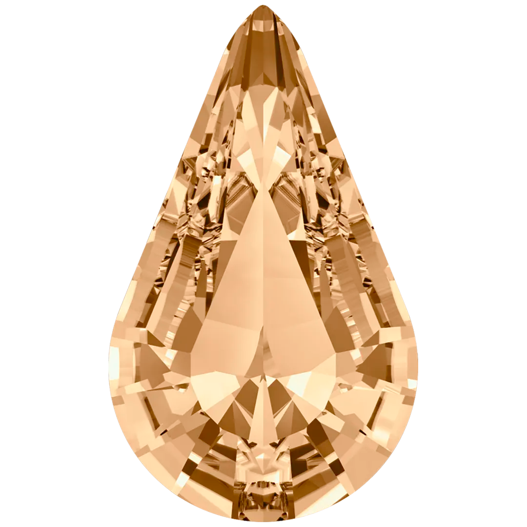 Swarovski Fancy Stones Xilion Pear (4328) Crystal Golden Shadow - Bluestreak Crystals