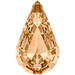 Swarovski Fancy Stones Xilion Pear (4328) Crystal Golden Shadow - Bluestreak Crystals