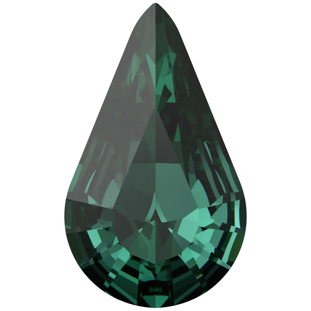 Swarovski Fancy Stones Xilion Pear (4328) Emerald - Bluestreak Crystals