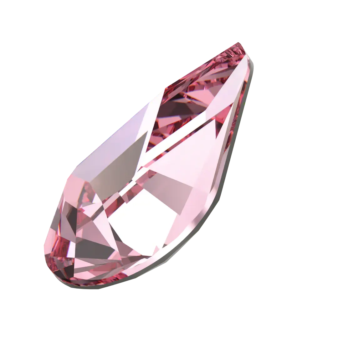Swarovski Fancy Stones Xilion Pear (4328) Light Rose - Bluestreak Crystals