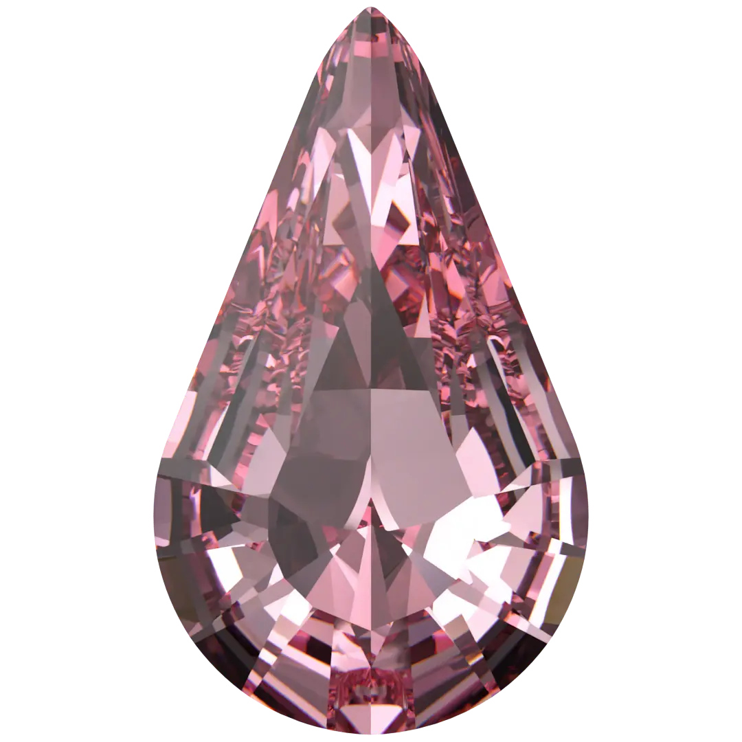 Swarovski Fancy Stones Xilion Pear (4328) Light Rose - Bluestreak Crystals