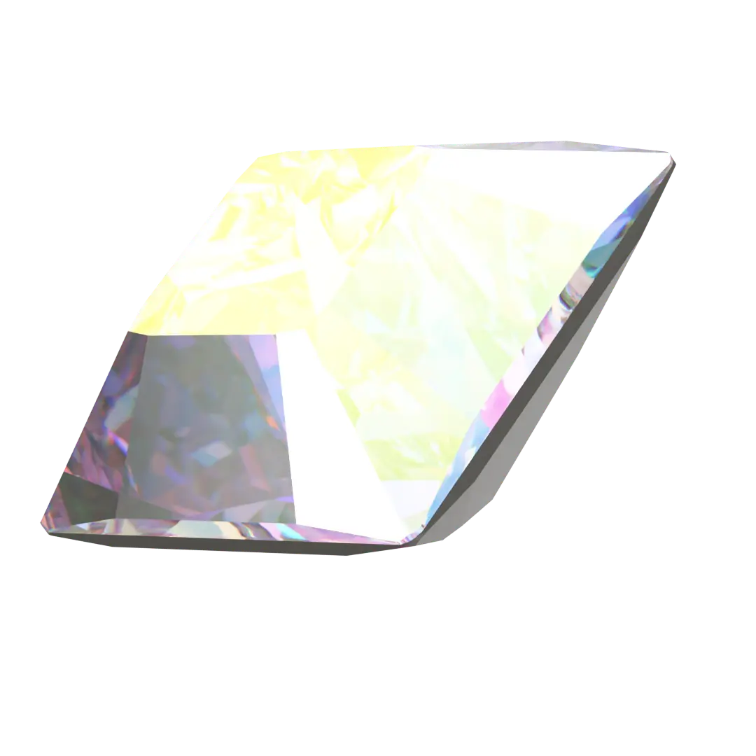 Swarovski Fancy Stones Xilion Square (4428) Crystal AB - Bluestreak Crystals