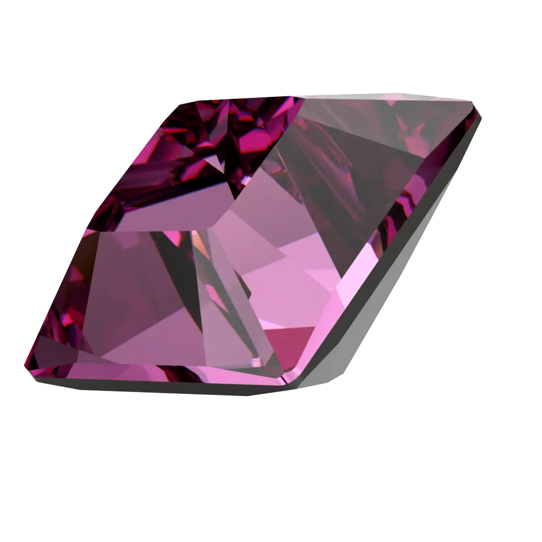 Swarovski Fancy Stones Xilion Square (4428) Dark Rose - Bluestreak Crystals