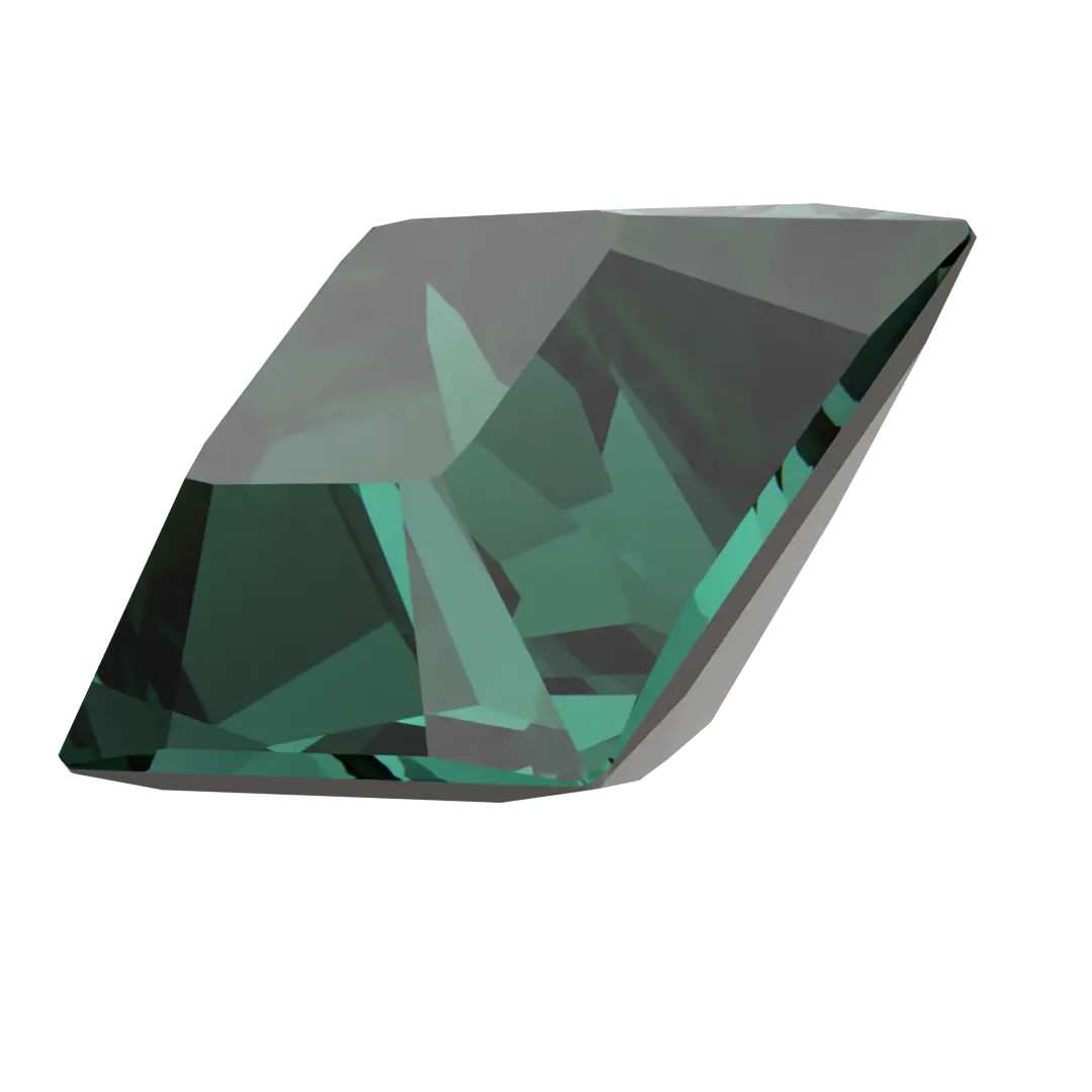 Swarovski Fancy Stones Xilion Square (4428) Emerald - Bluestreak Crystals