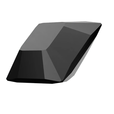 Swarovski Fancy Stones Xilion Square (4428) Jet UNFOILED - Bluestreak Crystals