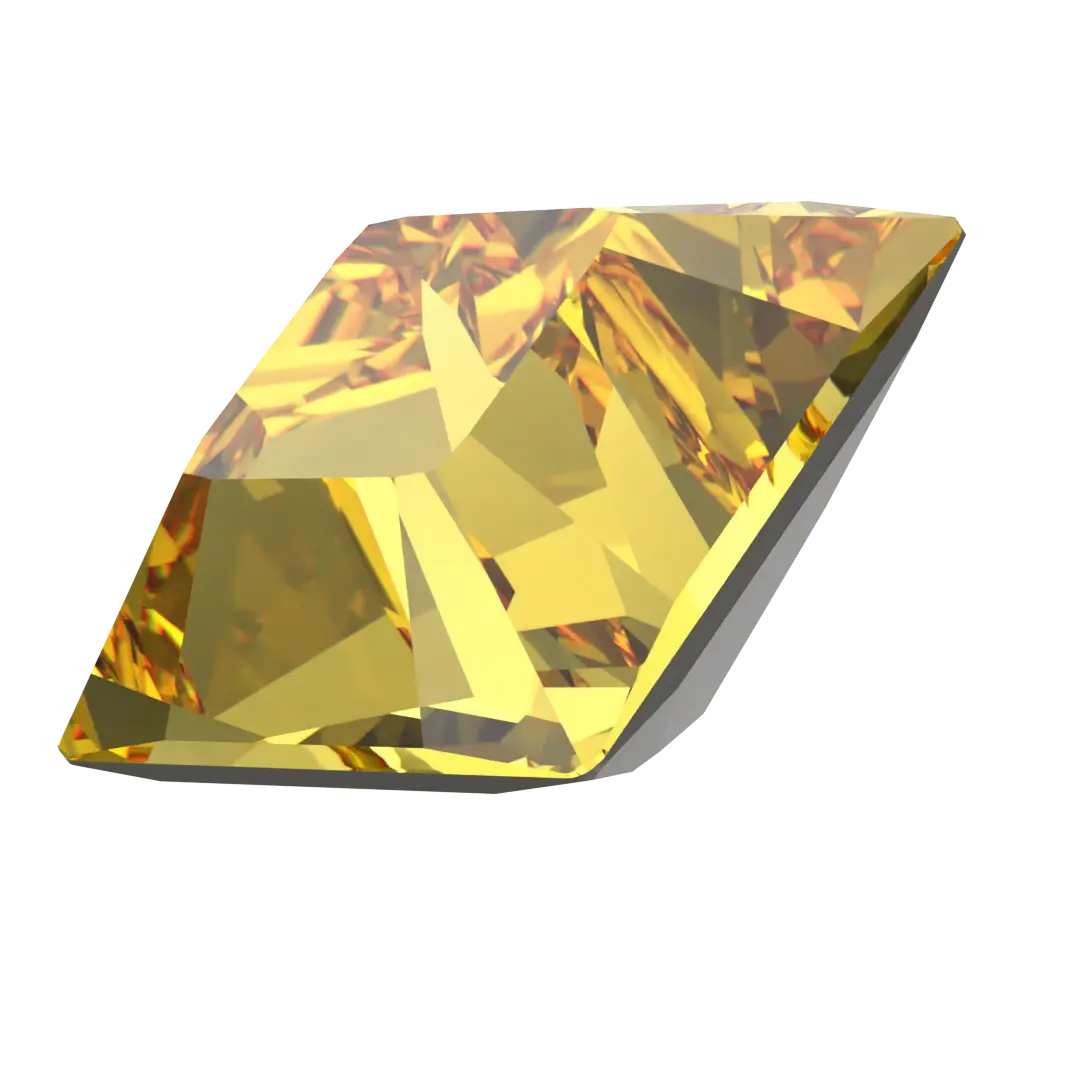 Swarovski Fancy Stones Xilion Square (4428) Light Topaz - Bluestreak Crystals