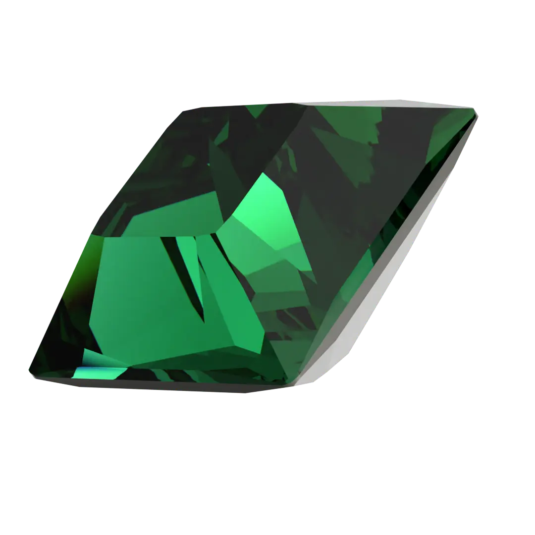 Swarovski Fancy Stones Xilion Square (4428) Majestic Green - Bluestreak Crystals