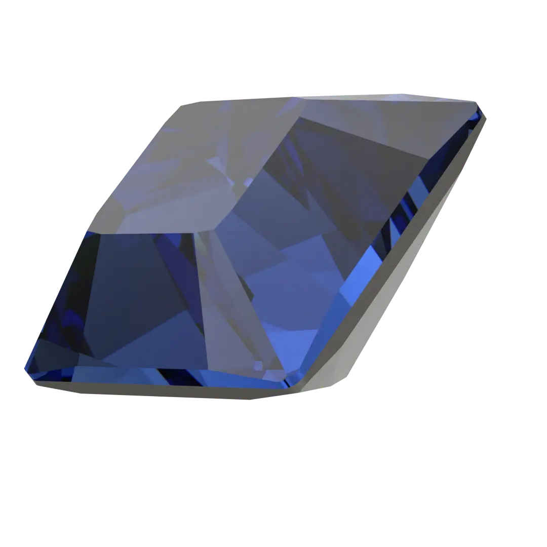 Swarovski Fancy Stones Xilion Square (4428) Recreated Dark Sapphire - Bluestreak Crystals