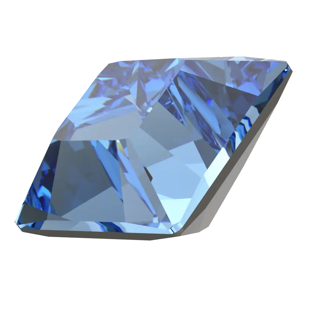 Swarovski Fancy Stones Xilion Square (4428) Recreated Ice Blue - Bluestreak Crystals