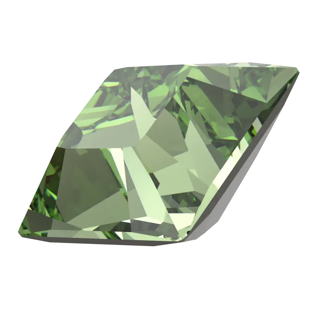 Swarovski Fancy Stones Xilion Square (4428) Recreated Peridot - Bluestreak Crystals