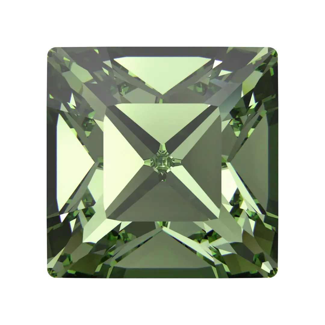 Swarovski Fancy Stones Xilion Square (4428) Recreated Peridot - Bluestreak Crystals