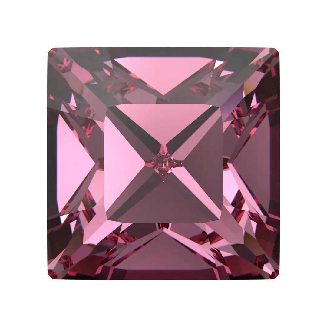 Swarovski Fancy Stones Xilion Square (4428) Rose - Bluestreak Crystals