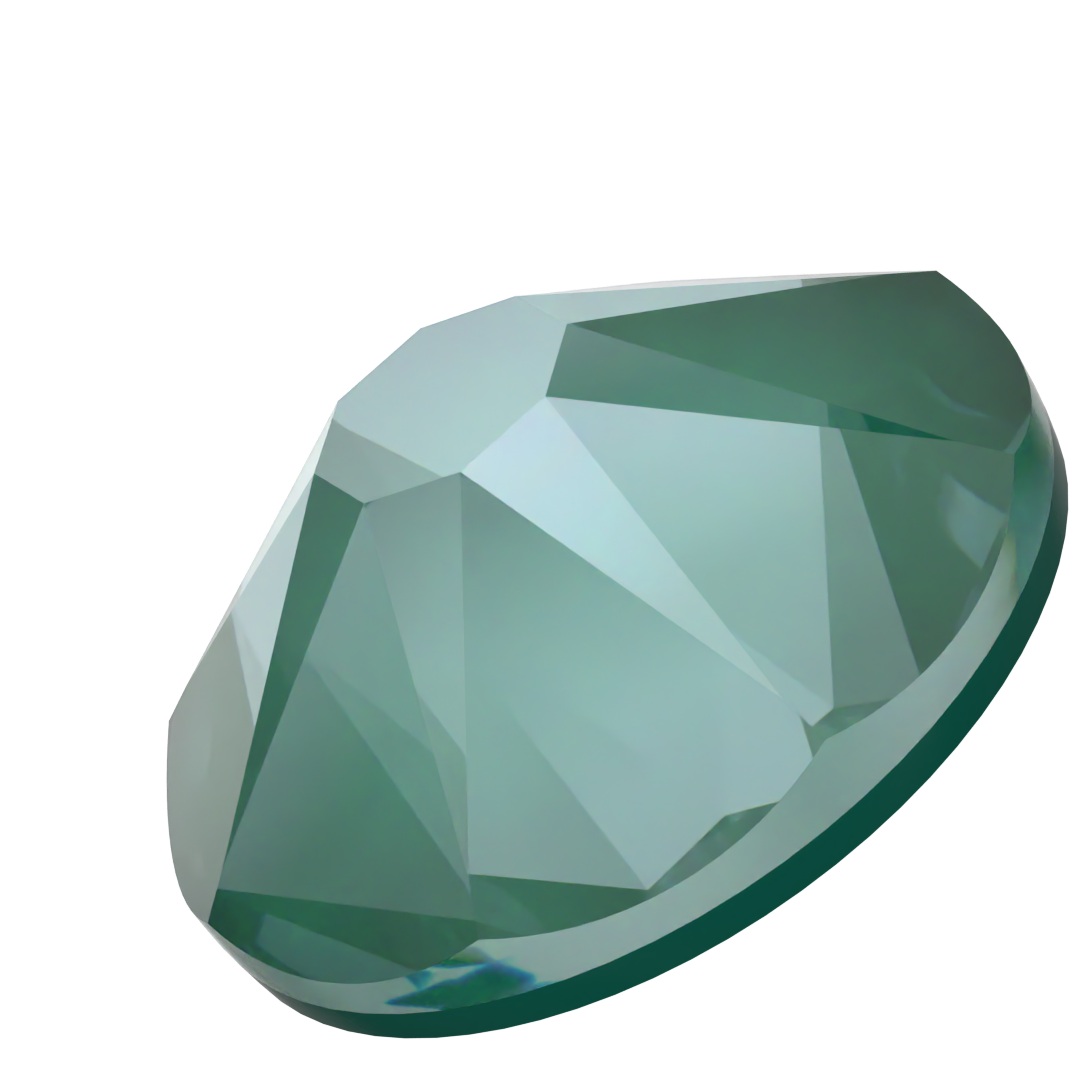 Swarovski Flat Back Crystals Non Hotfix (2000, 2058 & 2088) Crystal Pine Green Ignite UNFOILED - Bluestreak Crystals