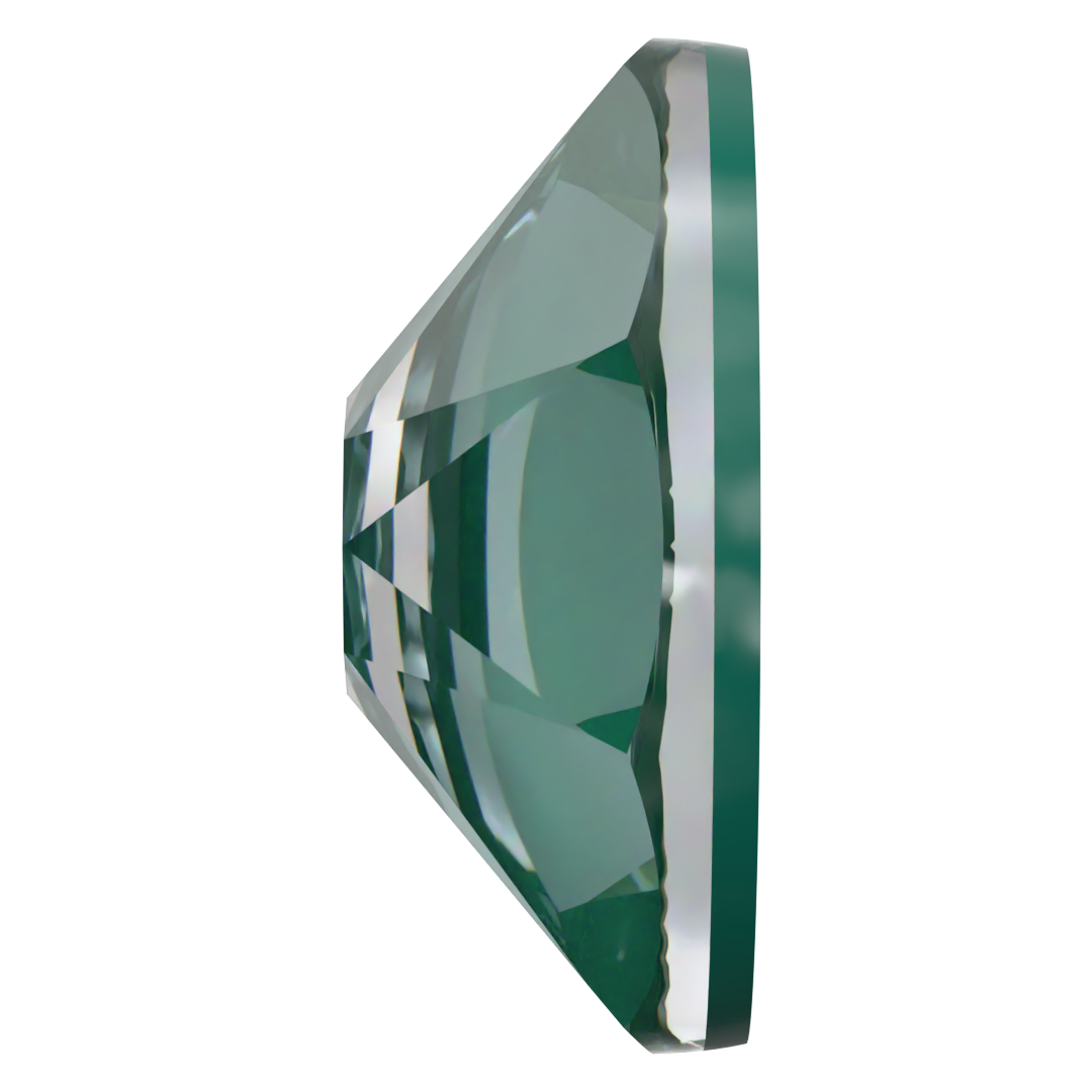 Swarovski Flat Back Crystals Non Hotfix (2000, 2058 & 2088) Crystal Pine Green Ignite UNFOILED - Bluestreak Crystals