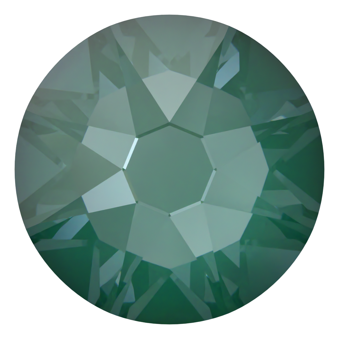 Swarovski Flat Back Crystals Non Hotfix (2000, 2058 & 2088) Crystal Pine Green Ignite UNFOILED - Bluestreak Crystals