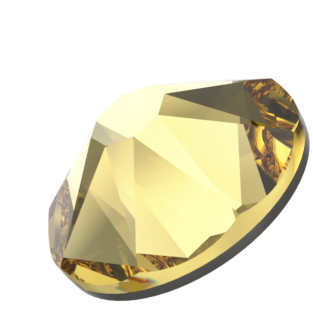 Swarovski Flat Back Crystals Non Hotfix (2000, 2058 & 2088) Recreated Dark Jonquil - Bluestreak Crystals