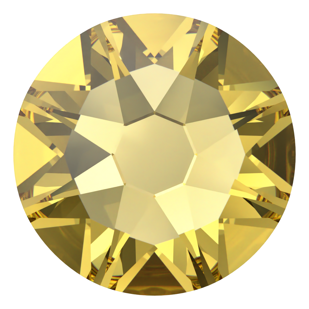 Swarovski Flat Back Crystals Non Hotfix (2000, 2058 & 2088) Recreated Dark Jonquil - Bluestreak Crystals