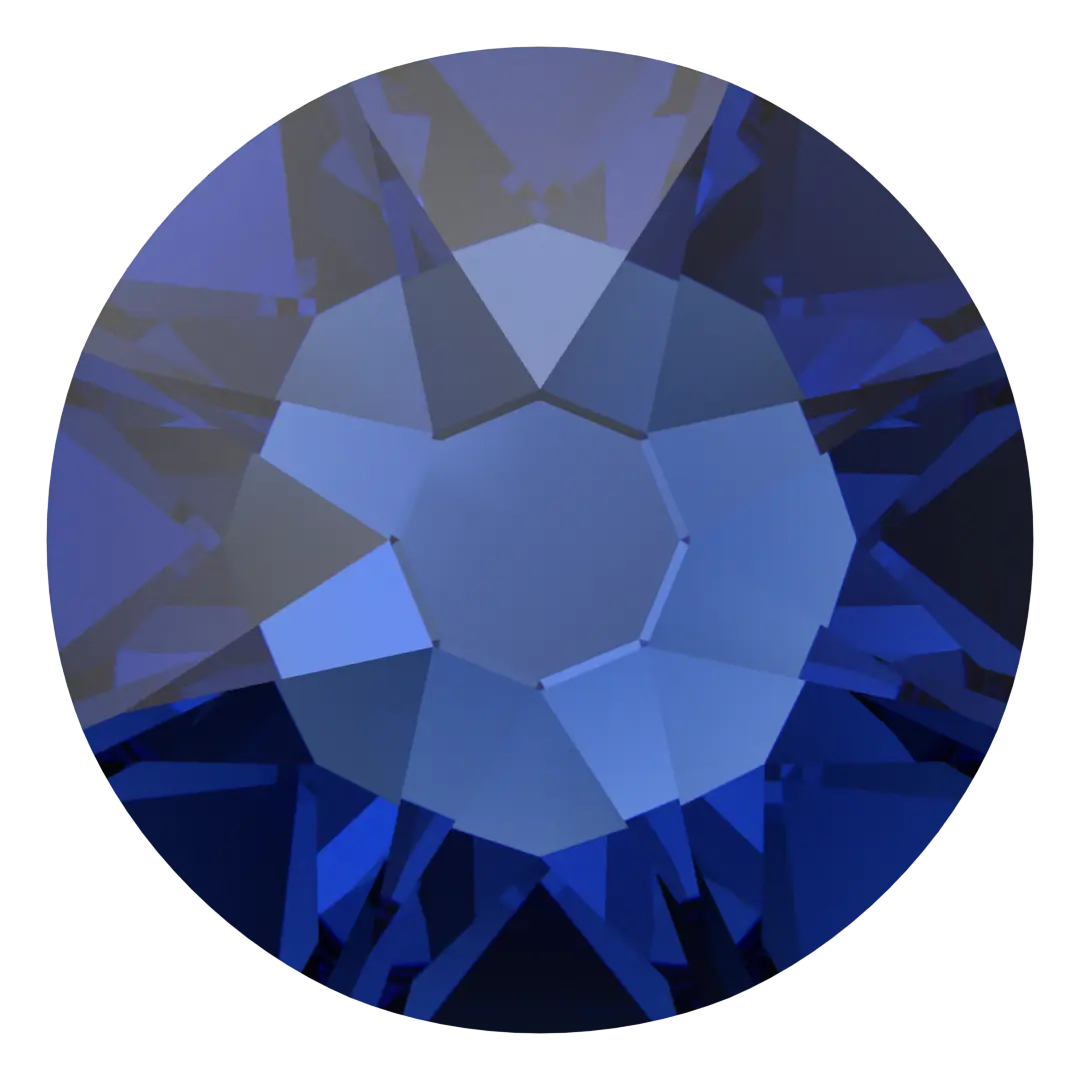 Swarovski Flat Back Crystals Non Hotfix (2000, 2058 & 2088) Recreated Dark Sapphire - Bluestreak Crystals
