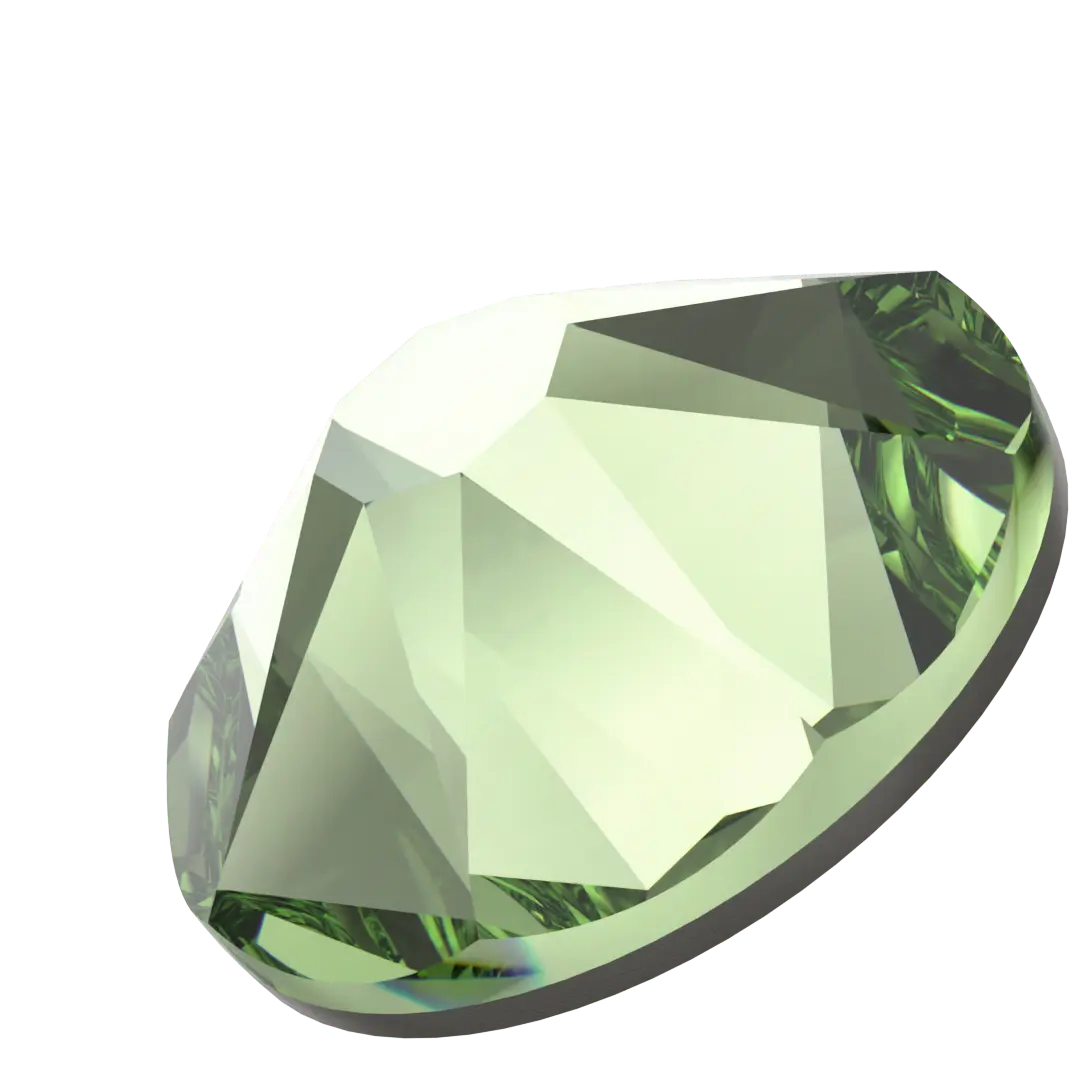 Swarovski Flat Back Crystals Non Hotfix (2000, 2058 & 2088) Recreated Peridot - Bluestreak Crystals
