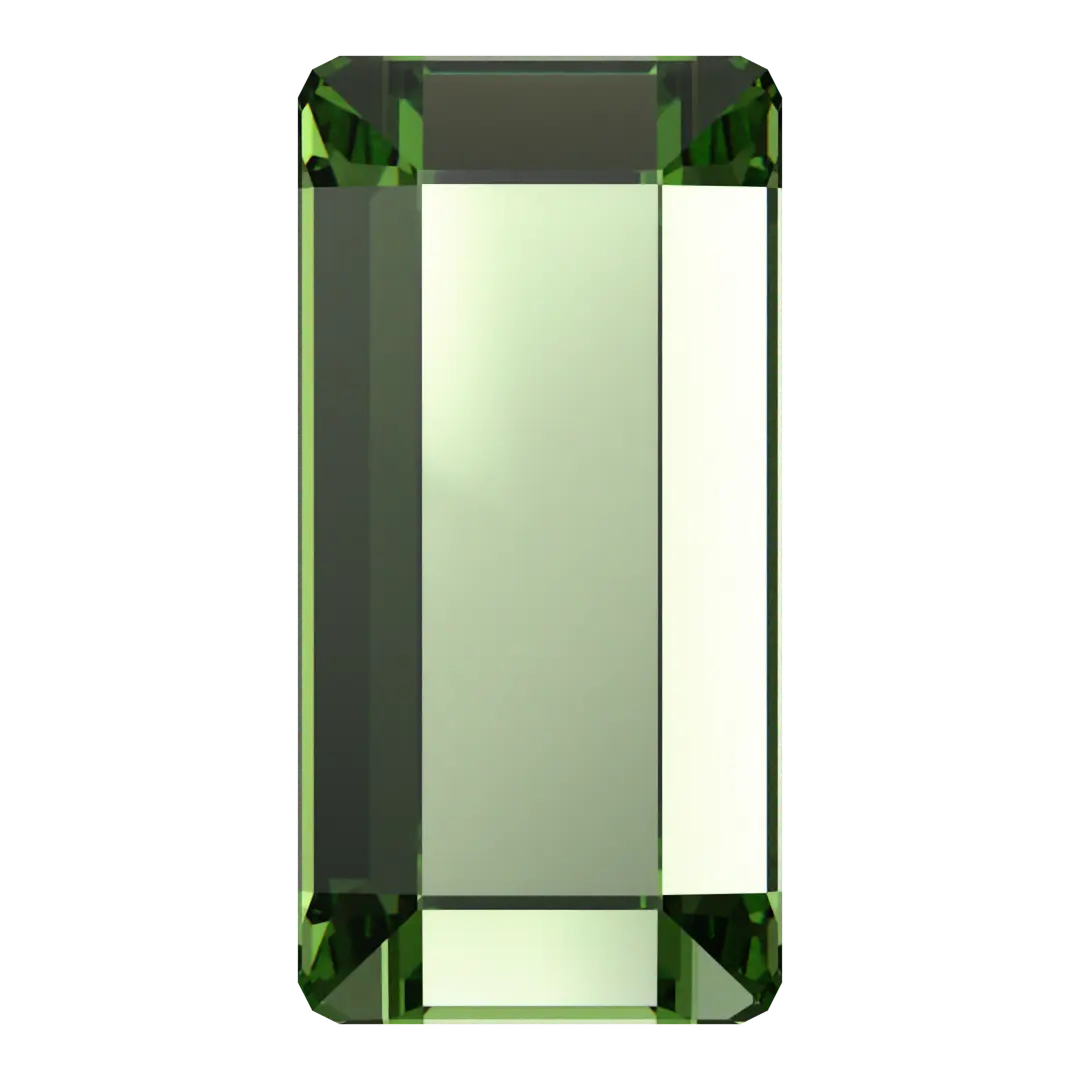 Swarovski Flat Back Crystals Non Hotfix Baguette (2510) Recreated Peridot - Bluestreak Crystals