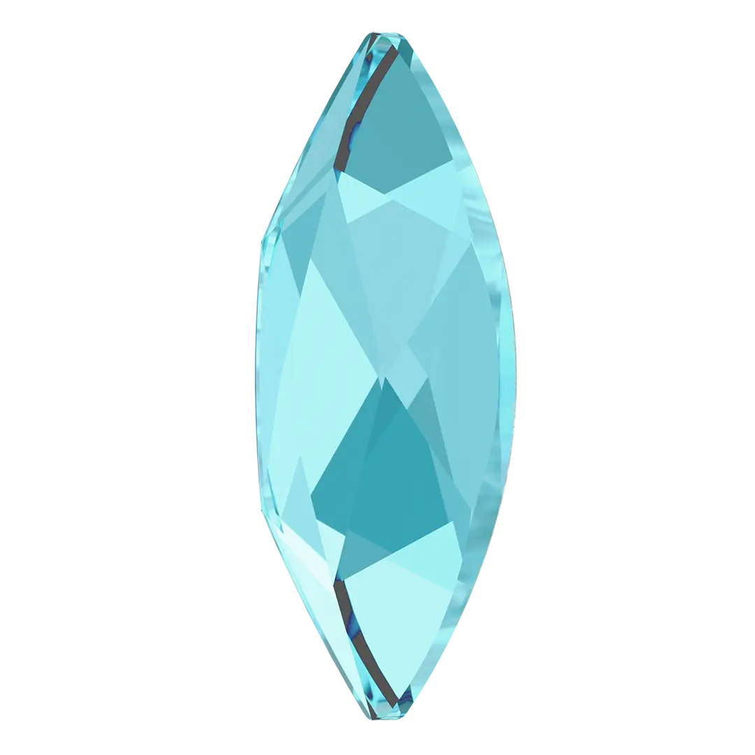 Swarovski Flat Back Crystals Non Hotfix Marquise (2201) Aquamarine - Bluestreak Crystals