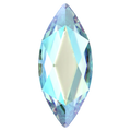 Swarovski Flat Back Crystals Non Hotfix Marquise (2201) Aquamarine Shimmer - Bluestreak Crystals