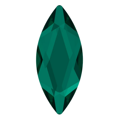 Swarovski Flat Back Crystals Non Hotfix Marquise (2201) Emerald - Bluestreak Crystals