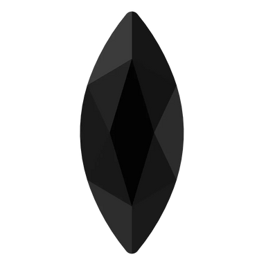 Swarovski Flat Back Crystals Non Hotfix Marquise (2201) Jet UNFOILED - Bluestreak Crystals