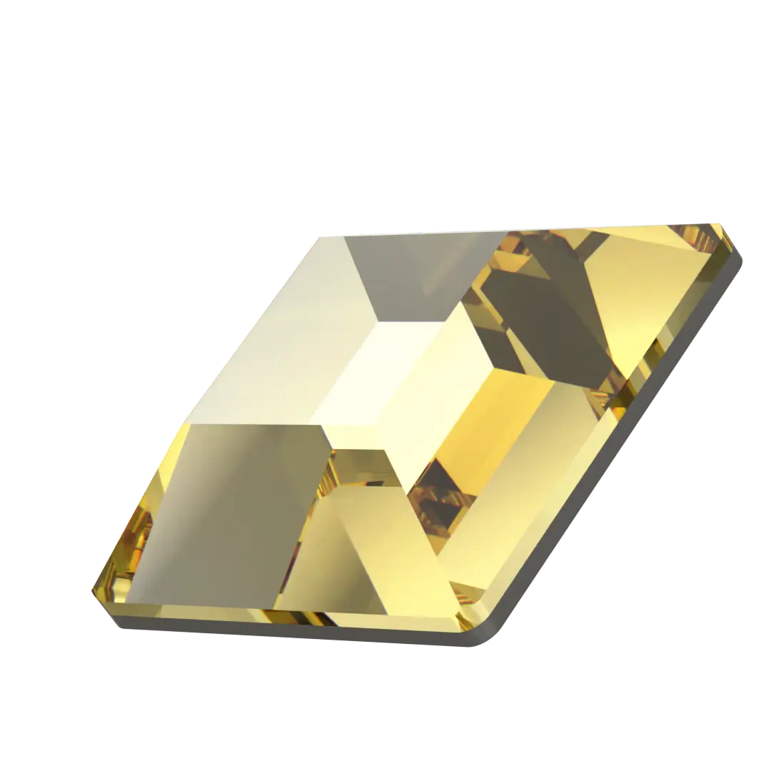 Swarovski Flat Back Crystals Non Hotfix Square (2400) Recreated Dark Jonquil - Bluestreak Crystals