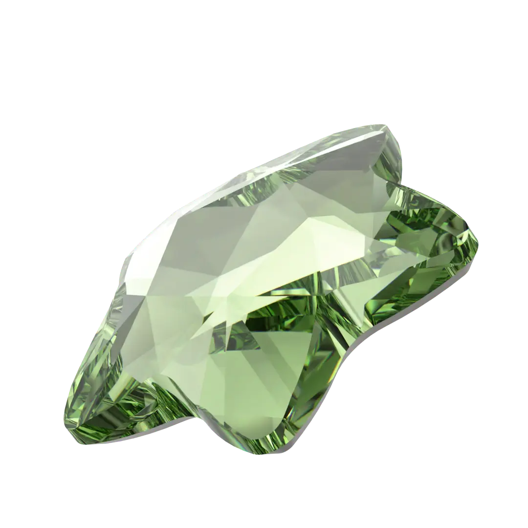 Swarovski Flat Back Crystals Non Hotfix Star Flower (2754) Recreated Peridot - Bluestreak Crystals