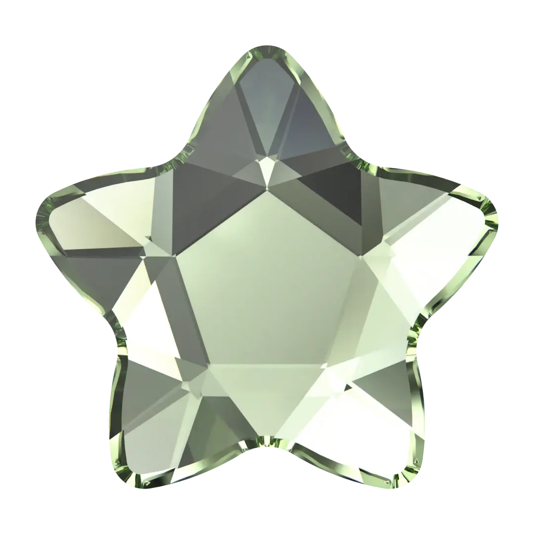 Swarovski Flat Back Crystals Non Hotfix Star Flower (2754) Recreated Peridot - Bluestreak Crystals